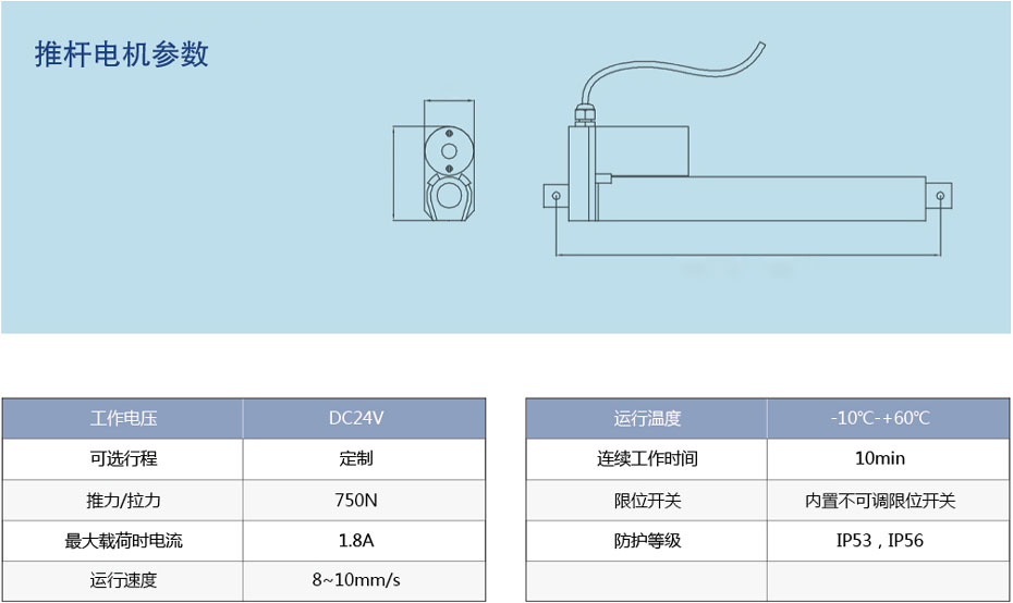 玻璃百葉推桿電機參數